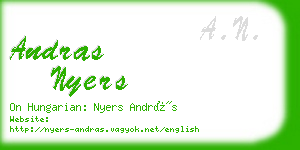 andras nyers business card